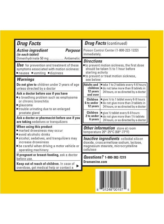 Dramamine Original Formula Motion Sickness Relief | 12 Count - Image 5